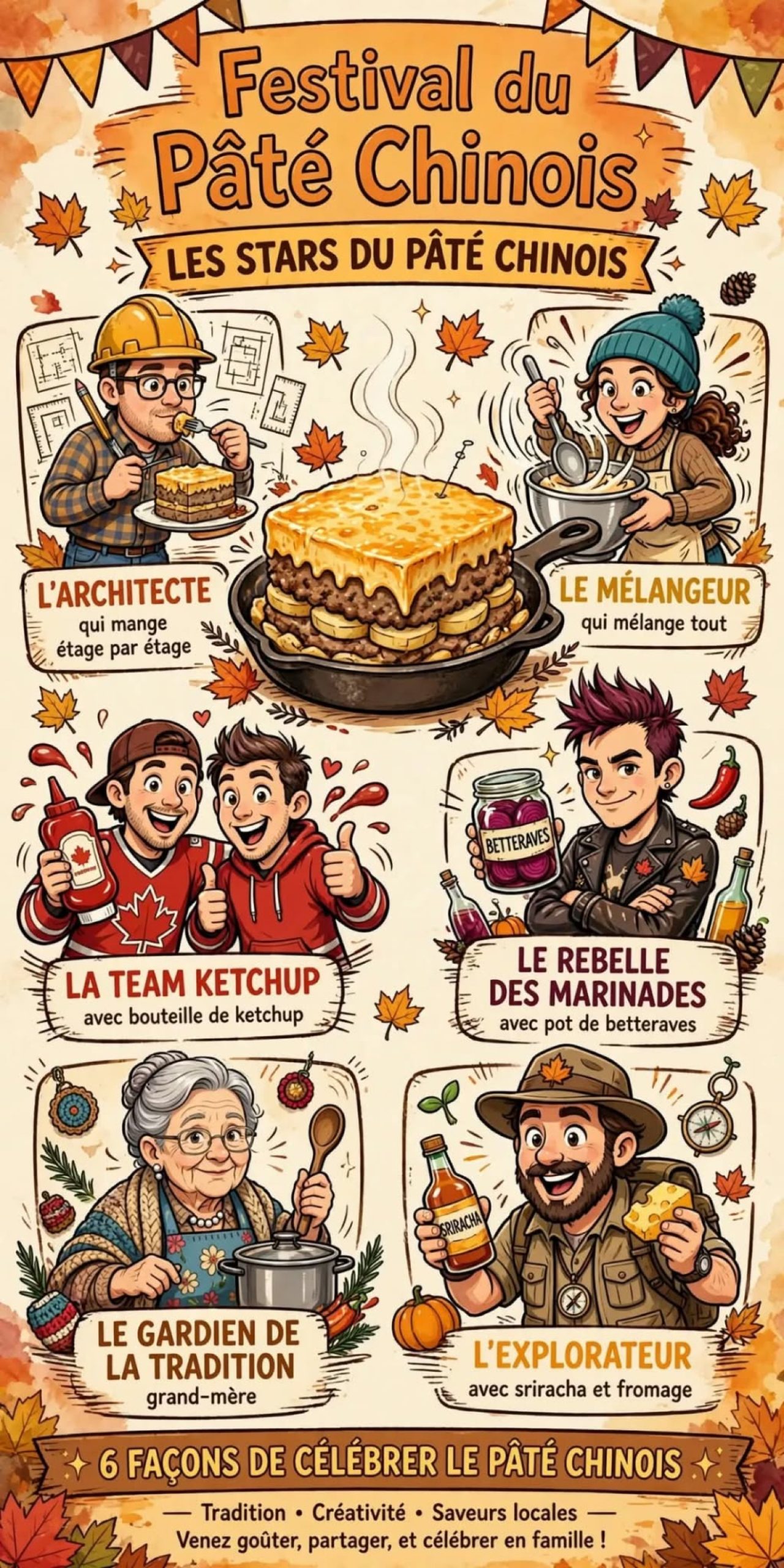 Affiche Festival du Pâté Chinois, Les Stars du pâté chinois